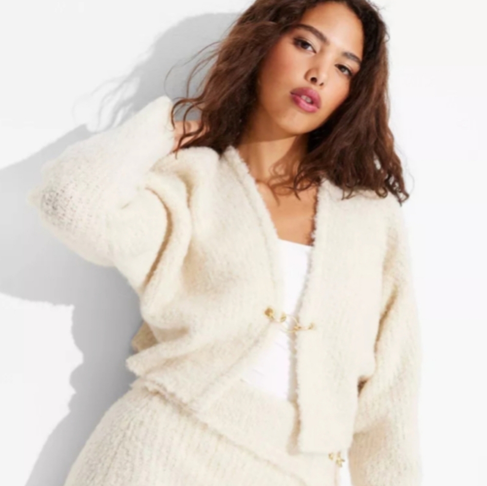 Cream Knit Cardigan Wild Fable NWT